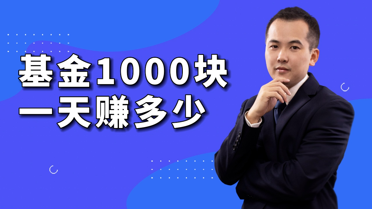 基金1000块一天赚多少？